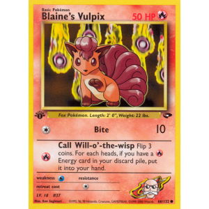 Blaine's Vulpix 66/132 Pokemon TCG Gym Gym Challenge