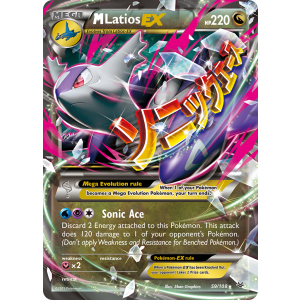 Rare Holo EX M Latios-EX 59/108 Pokemon TCG XY Roaring Skies