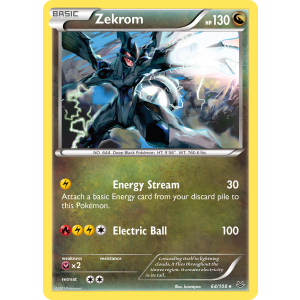 Rare Holo Zekrom 64/108 Pokemon TCG XY Roaring Skies