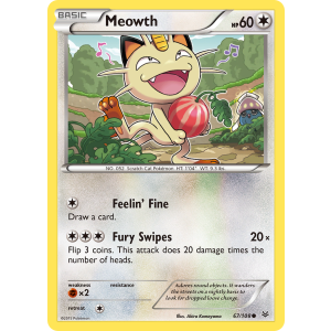 Meowth 67/108 Pokemon TCG XY Roaring Skies