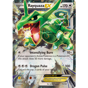 Rare Holo EX Rayquaza-EX 75/108 Pokemon TCG XY Roaring Skies