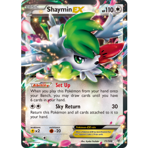 Rare Holo EX Shaymin-EX 77/108 Pokemon TCG XY Roaring Skies