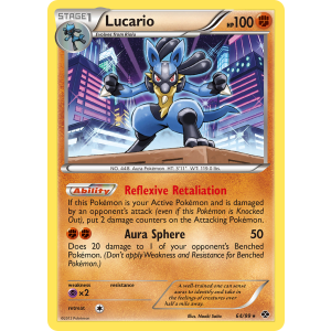 Rare Holo Lucario 64/99 Pokemon TCG Black & White Next Destinies