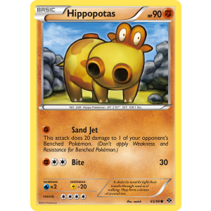 Hippopotas 65/99 Pokemon TCG Black & White Next Destinies