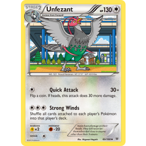 Unfezant 80/108 Pokemon TCG XY Roaring Skies