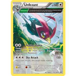 Unfezant 81/108 Pokemon TCG XY Roaring Skies