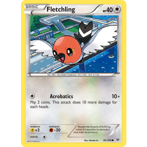 Fletchling 82/108 Pokemon TCG XY Roaring Skies