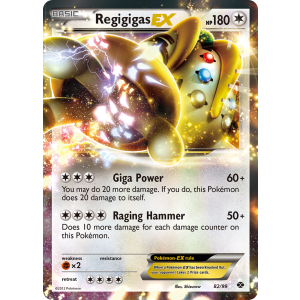 Rare Holo EX Regigigas-EX 82/99 Pokemon TCG Black & White Next Destinies