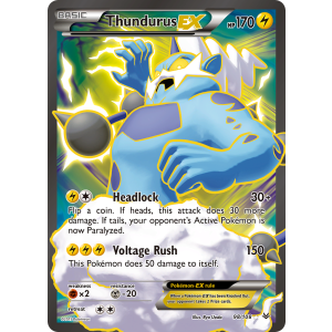 Rare Ultra Thundurus-EX 98/108 Pokemon TCG XY Roaring Skies