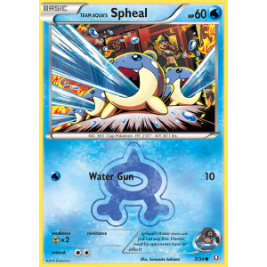 Team Aqua's Spheal 3/34 Pokemon TCG XY Double Crisis