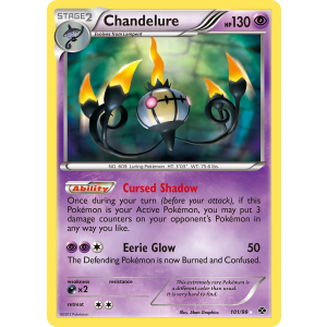 Rare Secret Chandelure 101/99 Pokemon TCG Black & White Next Destinies