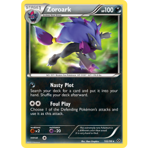 Rare Secret Zoroark 102/99 Pokemon TCG Black & White Next Destinies