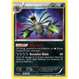 Rare Secret Hydreigon 103/99 Pokemon TCG Black & White Next Destinies