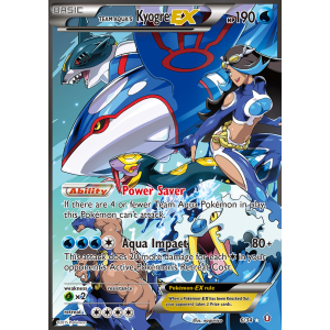 Rare Ultra Team Aqua's Kyogre-EX 6/34 Pokemon TCG XY Double Crisis