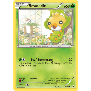 Sewaddle 1/101 Pokemon TCG Black & White Noble Victories