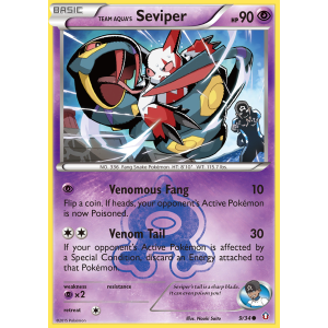 Team Aqua's Seviper 9/34 Pokemon TCG XY Double Crisis