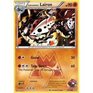 Team Magma's Lairon 13/34 Pokemon TCG XY Double Crisis