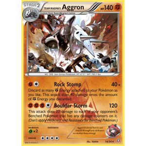 Rare Holo Team Magma's Aggron 14/34 Pokemon TCG XY Double Crisis