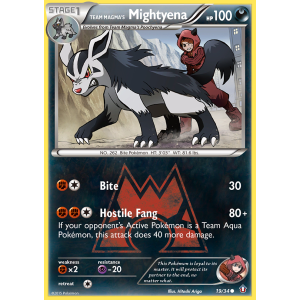 Team Magma's Mightyena 19/34 Pokemon TCG XY Double Crisis