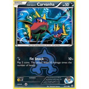 Team Aqua's Carvanha 20/34 Pokemon TCG XY Double Crisis