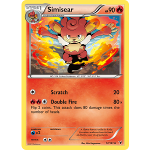 Simisear 17/101 Pokemon TCG Black & White Noble Victories