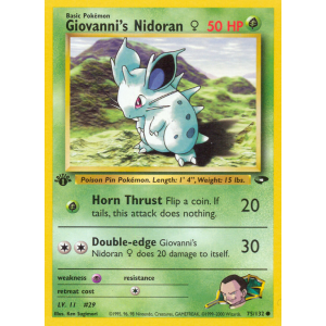 Giovanni's Nidoran 75/132 Pokemon TCG Gym Gym Challenge