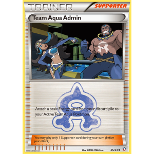 Team Aqua Admin 25/34 Pokemon TCG XY Double Crisis