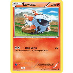 Larvesta 20/101 Pokemon TCG Black & White Noble Victories