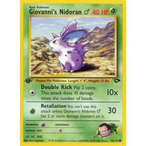 Giovanni's Nidoran 76/132 Pokemon TCG Gym Gym Challenge