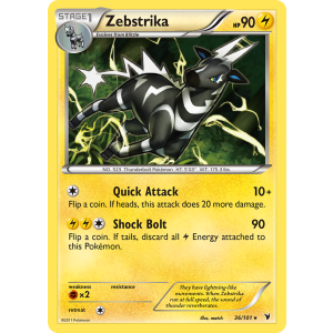 Zebstrika 36/101 Pokemon TCG Black & White Noble Victories