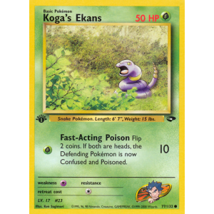 Koga's Ekans 77/132 Pokemon TCG Gym Gym Challenge