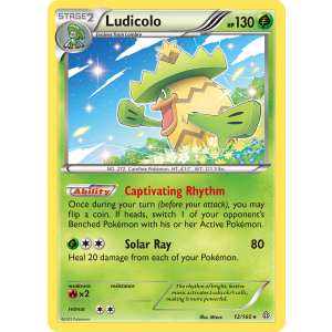 Rare Holo Ludicolo 12/160 Pokemon TCG XY Primal Clash