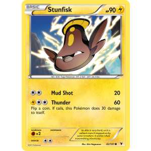 Stunfisk 42/101 Pokemon TCG Black & White Noble Victories