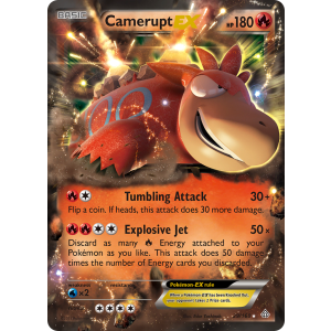 Rare Holo EX Camerupt-EX 29/160 Pokemon TCG XY Primal Clash