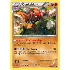 Rare Holo Conkeldurr 64/101 Pokemon TCG Black & White Noble Victories