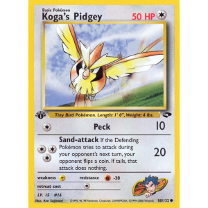 Koga's Pidgey 80/132 Pokemon TCG Gym Gym Challenge