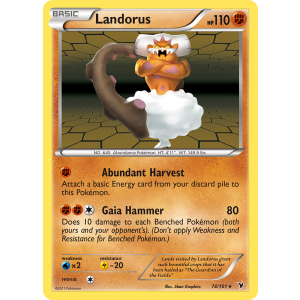 Rare Holo Landorus 74/101 Pokemon TCG Black & White Noble Victories