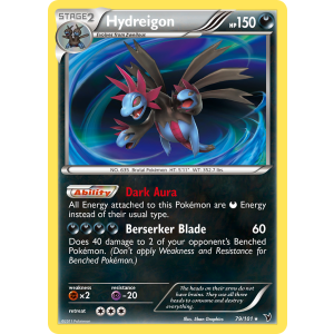 Rare Holo Hydreigon 79/101 Pokemon TCG Black & White Noble Victories