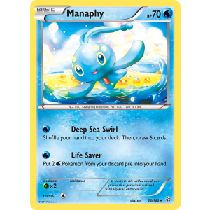 Rare Holo Manaphy 56/160 Pokemon TCG XY Primal Clash