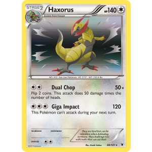 Rare Holo Haxorus 88/101 Pokemon TCG Black & White Noble Victories