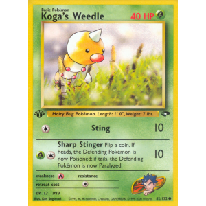 Koga's Weedle 82/132 Pokemon TCG Gym Gym Challenge