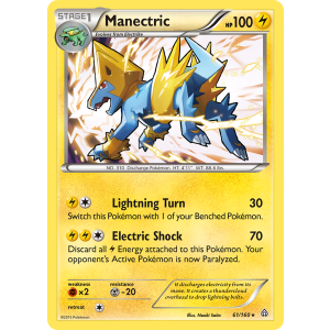 Rare Holo Manectric 61/160 Pokemon TCG XY Primal Clash