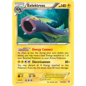 Rare Holo Eelektross 65/160 Pokemon TCG XY Primal Clash