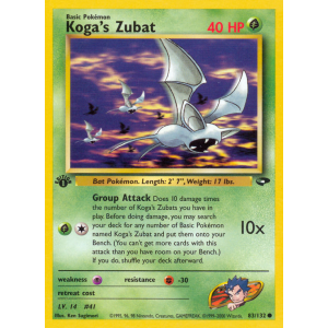 Koga's Zubat 83/132 Pokemon TCG Gym Gym Challenge