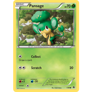 Pansage 1/98 Pokemon TCG Black & White Emerging Powers