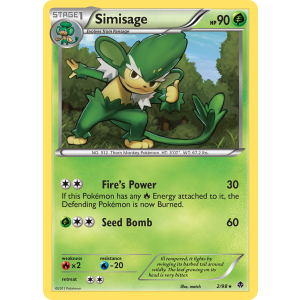 Simisage 2/98 Pokemon TCG Black & White Emerging Powers