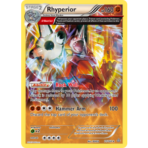 Rare Holo Rhyperior 77/160 Pokemon TCG XY Primal Clash