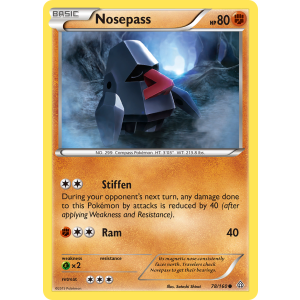 Nosepass 78/160 Pokemon TCG XY Primal Clash