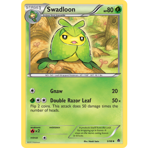 Swadloon 5/98 Pokemon TCG Black & White Emerging Powers