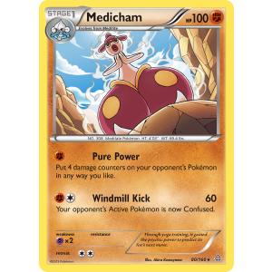 Rare Holo Medicham 80/160 Pokemon TCG XY Primal Clash